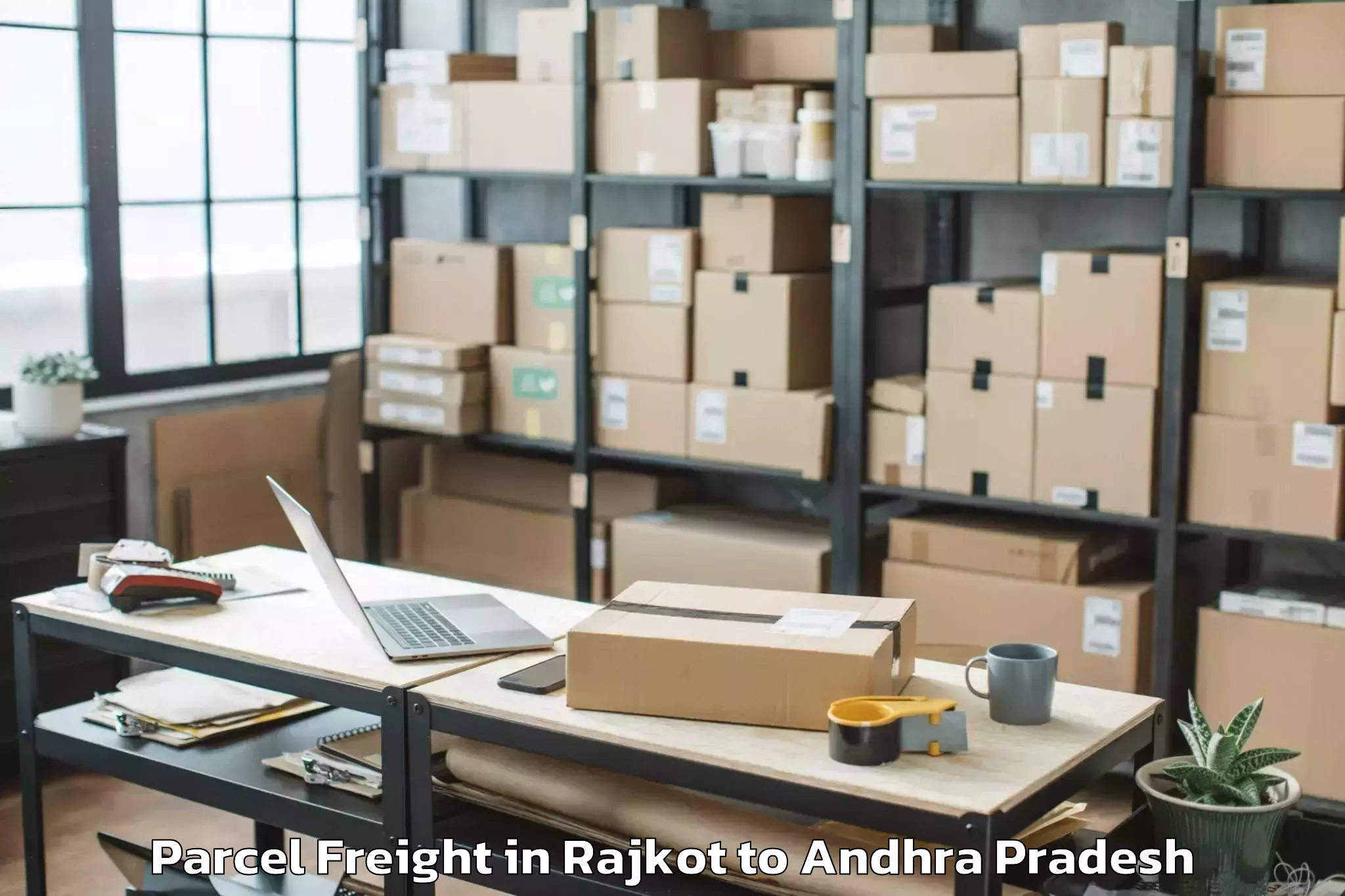 Easy Rajkot to Cheepurupalle Parcel Freight Booking